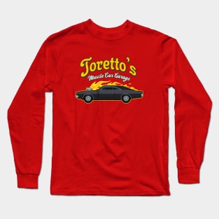 Torettos Muscle Car Garage Long Sleeve T-Shirt